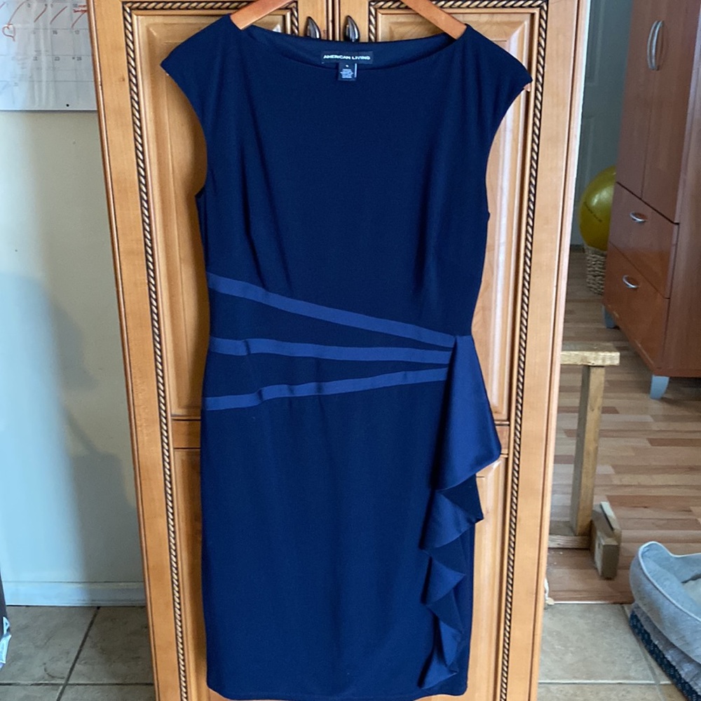 Ruffle Side Sheath Cocktail Dress